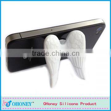 Cute wedding gifts for lovers silicone angel wing phone holder, China alibaba.com