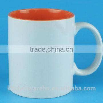 KA59 high quality ceramic coffee cup with different color outside and inside