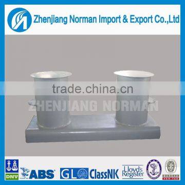 Solar mooring bollard double mooring bitts