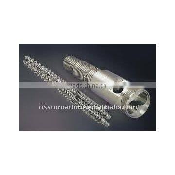 parallel twin screw and barrel for extruded