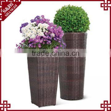 Outdoor & indoor decorative resin wicker different types flower pots