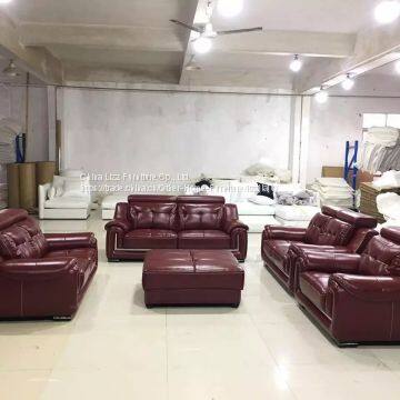 European Style Leather Sofa Set photo-2