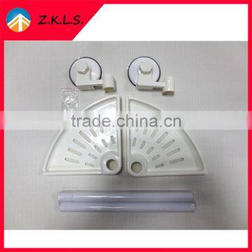 Household Wall Corner Plastic Bathroom Double Tiers Corner Shelves photo-5
