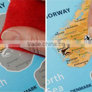 Detailed Europe Map With Scratch off Stickers Large Size Tube Packaging AMA-15 photo-3