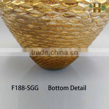 Gold Color Handicraft Christmas Decoration Glass Vases photo-3
