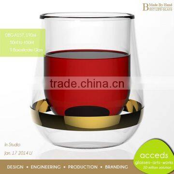 Eco-Friendly Dual Wall Glass Tumbler Cup photo-2