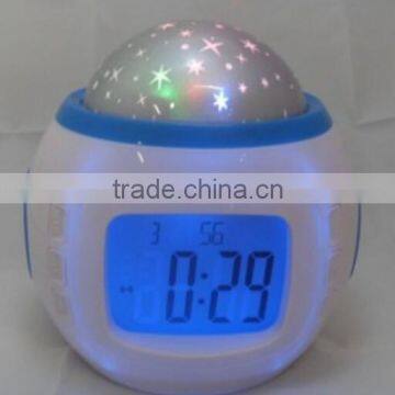 LED Projector Night Light for Babies and Kids as Gifts and Presents Large LCD Alarm Clock photo-4