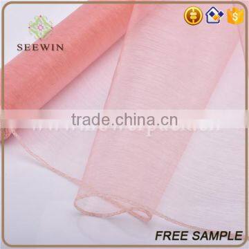 Packing Decorative Cheap Tulle 100% Pure Silk Organza Fabric photo-2