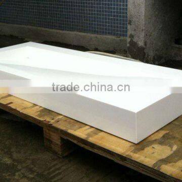 Italian Style Square Solid Surface Bathroom Basin photo-2
