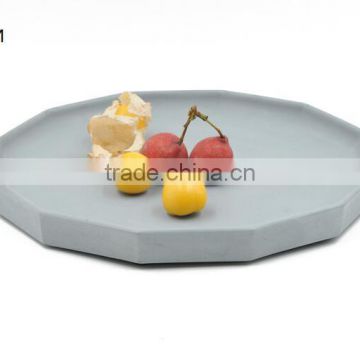 industrial decor Hexagonal tray cement dry flower fruit dish