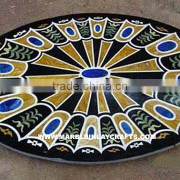 Mosaic Marble Inlay Coffee Table Top Antique Table Top