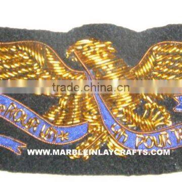 Zari Hand Embroidery Wooven Badges