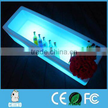 Led Illuminated PE Plastic Bucket Plastic Ice Buckets With Lids Battery