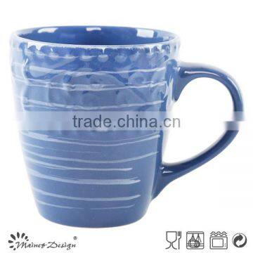 Wholesale Ceramic Stoneware Emboss Color Glaze Mug photo-4