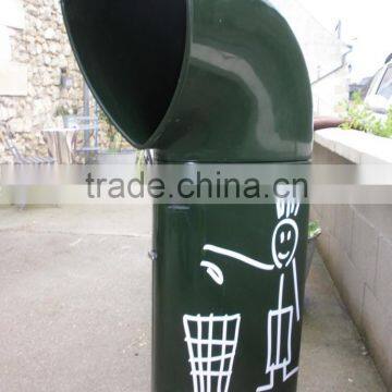 High quality glossy gel coat or painting finish fiberglass trash receptacle frp factory