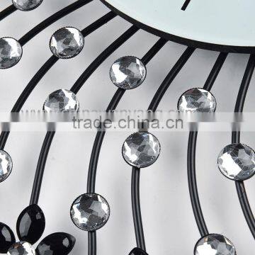 Flower Crystal Metal Wall Digital Clock photo-5