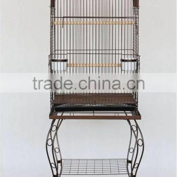 20" Open Top Parrot Cage with Stand In Black