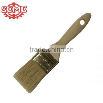 Natural wood handle tapered filament mixed with bristle tin-plate paint brush