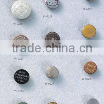 KMJ-2114 fashionable style and low price press metal clothed snap buttons