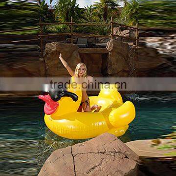 2017 Hot Selling Leasure Giant Yellow Duck Inflatable Pool Float Outdoor Swim Raft Water Party Lounge for Kids and Adults photo-6
