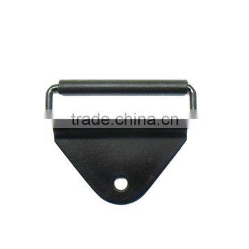 2" Plastic Chafe With Rectangle Loop and Roller, Rectangle W/Roller Chafe in Black, Plastic Chafe With Metal Loop In Black photo-2