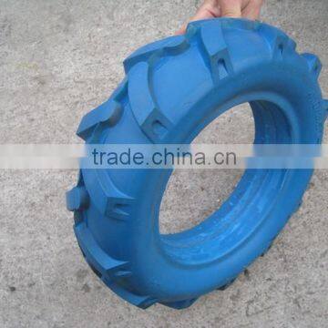 3.5-6 blue color pu foam tyre for hand trolley, wheel barrow