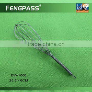Metal egg whisk , egg beater , silicone egg wisk EW-1006