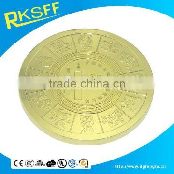 Plated Imitation Gold Round Shape Medal photo-5