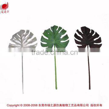 high quality artificial leaves artificial tropical leaves artificial PU Monstera leaf