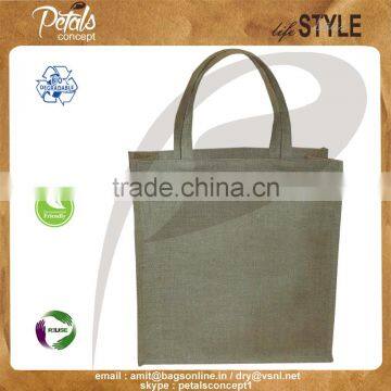 Jute grocery bag with jute self handle