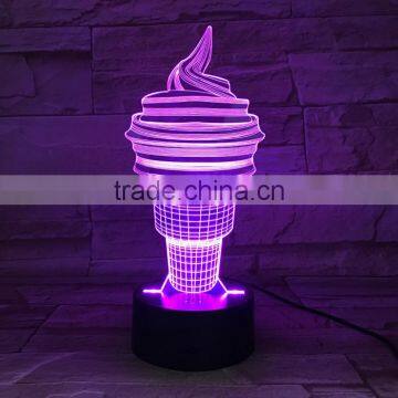 UCHOME 3d Light Model Ice Cream 3d Illusion Table Lighting Lamp photo-6
