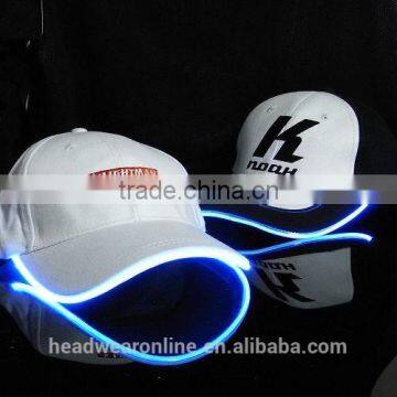 Custom Plain Dyed LED Light Baseball Cap of 100% Cotton China Factory photo-5