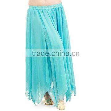 STELISY 2015 stage dance wear,ladies elegant chiffon belly dance wavy skirt