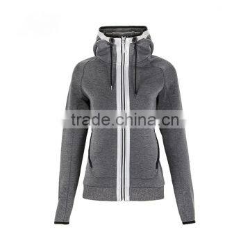 Autumn clothes 2016 spring fashion woman clothing long sleeved knit sportswear with zipper hoodie leather jacket