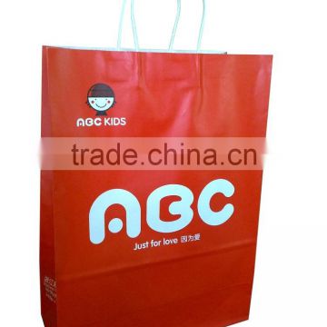 custom logo fashionable shopping .paper twisted handle