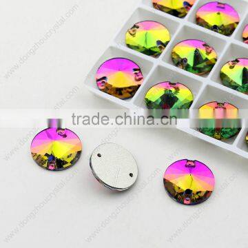 HOT!! Superb Quality Crystals! Flatback Round Sew/sewing on Crystal Rhinestones Factory Wholesale photo-3