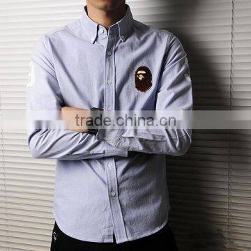 2015 Fashionable 100% Cotton Shirt Embroidered Shirt for Men