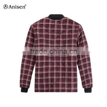 Wholesale OEM Male in China Clothing High Quality Men Shirt Quilted Fleece Jacket photo-2