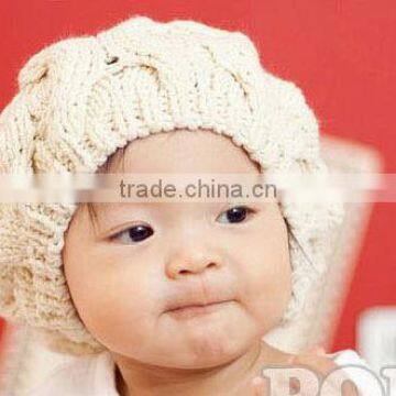 Fashion Computer Knitted Beret Hats in White Majored Producer Factory photo-6