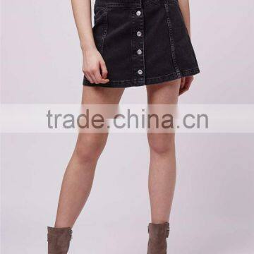 New Arrival Latest Design Button Through Skirts A Line Dark Blue Skirts Special Brand Skirts photo-2