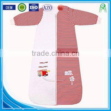 China alibaba applique wearable cotton wholesale animal baby sleeping bag with sleeves