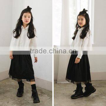S17591A Girls Blouse Children Clothing White Cotton Child Shirt photo-5