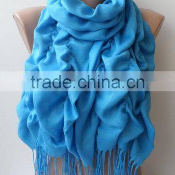 Turquoise Pashmina Scarfs Ruffle Pashmina Scarves Ruffled Soft Scarf Frilly Women Scarf Wedding Scarf PASHMINA Blue Scarfs Turqu photo-5
