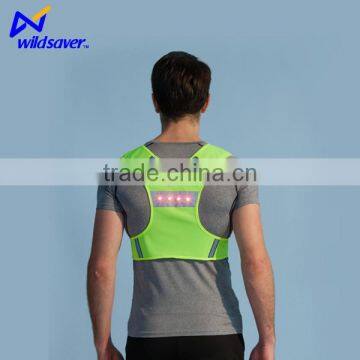 Glowing in the dark flashing reflective security vest with led light