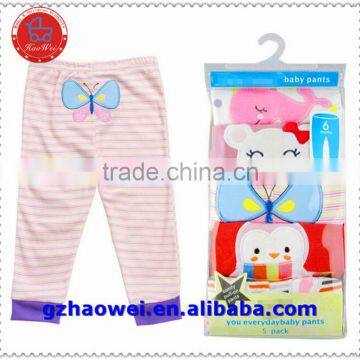 5 pcs pants set 100% cotton cartoon baby pants china wholesale