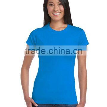 Wholesale Good Quality Pure Cotton Bulk Women Round Neck Plain t Shirt photo-5