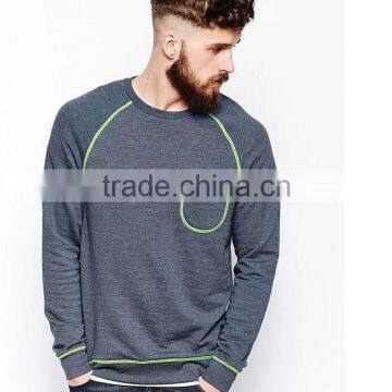 Two Tone Combined Stitched Korean Styel Crewneck Sweatshirt Heather Hoodies