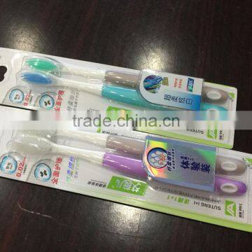 soft rubber adult toothbrush with hanging hole