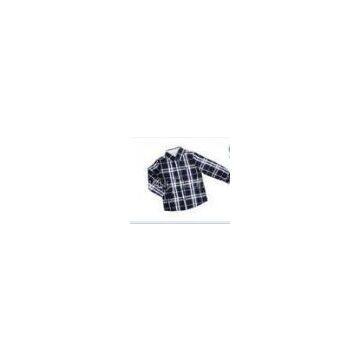 Custom Anti-Pilling Pure Cotton Long Sleeve Boy Kids Plaid Shirts With Chest Pocket