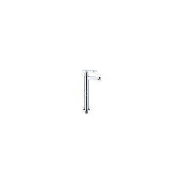 Eco-friendly High Single Handle Basin Faucet / Deck Mounted Contemporary Taps